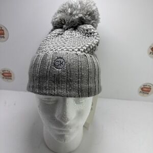 Calvin Klein Women's Basket Stitch Beanie Winte Hat, Heathered Mid Grey OS